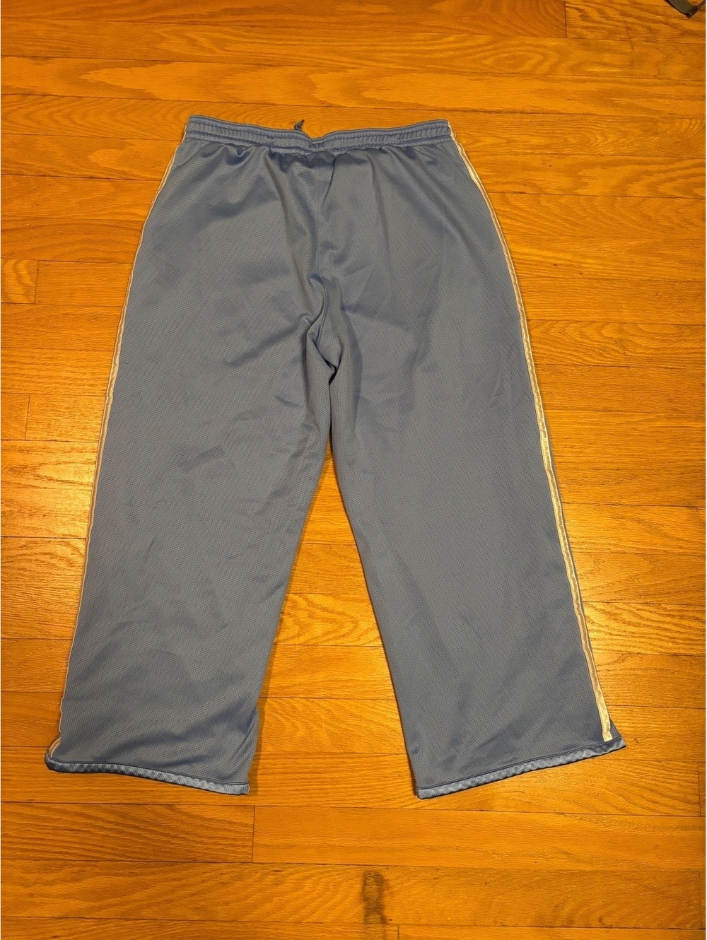 Adidas Blue Athletic Track Pants with White Stripes, Size M - Picture 4 of 6